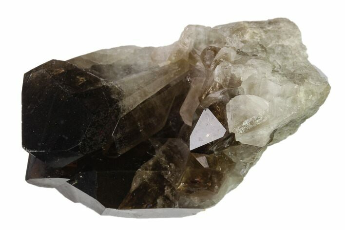 Dark Smoky Quartz Crystal Cluster - Brazil #134942